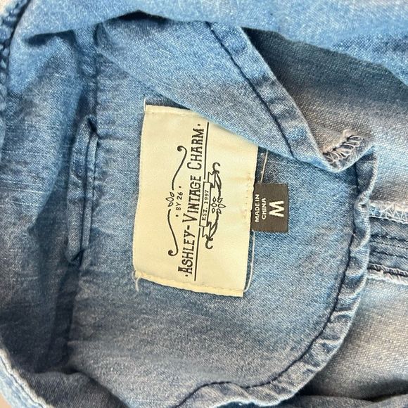 Ashley Vintage charm Windsor Carpe Denim Anorak jacket size medium - Picture 10 of 13